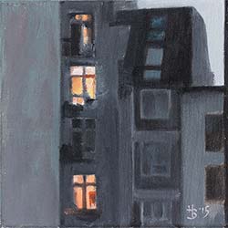 Ölbild „Nachts in der Stadt3”, ©Hans Brandt Maler