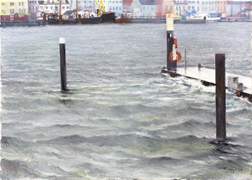 Öl auf Leinwand „Regenbö”, ©Hans Brandt Maler Flensburg
