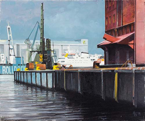 Öl auf Leinwand „Silo Rolldock”, ©Hans Brandt Maler Flensburg