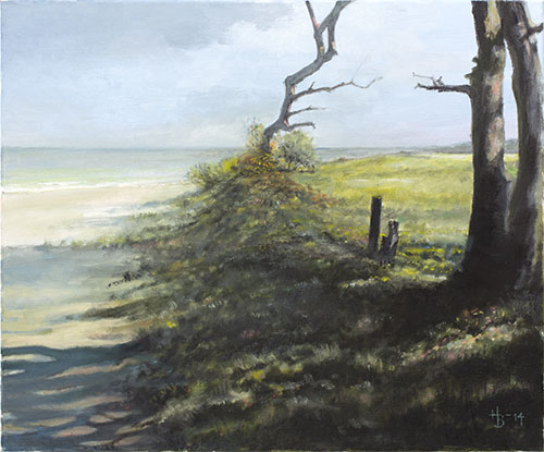 Öl auf Leinwand „Strand bei Falshöft”, ©Hans Brandt Maler Flensburg